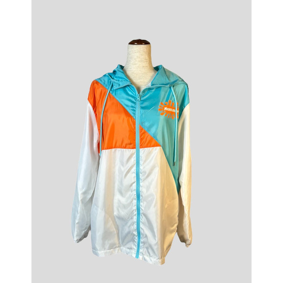 Nickelodeon Rugrats Color Block Windbreaker Hooded Zip Up Lightweight Jacket XL - Picture 1 of 9